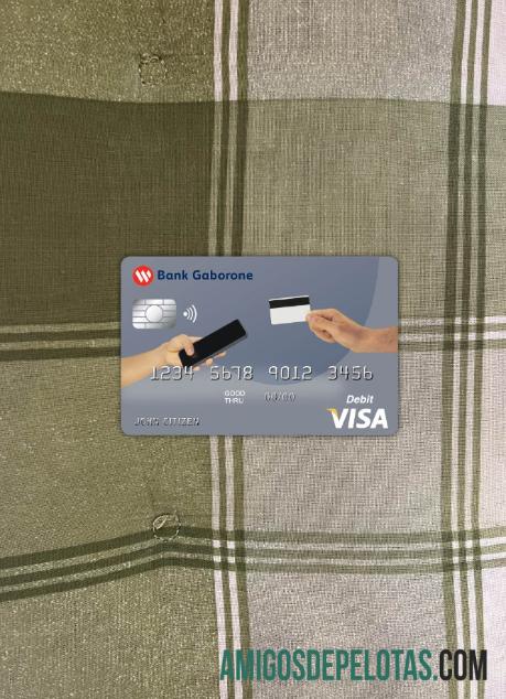 Botswana Bank Gaborone Visa Card Photolook Front exemplo